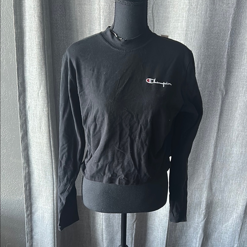 Champion Classic Black Crewneck Top